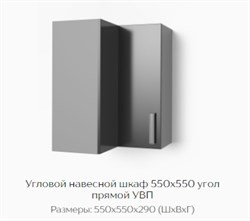 Угловой навесной шкаф 550х550 угол прямой УВП "Нагано" (Тэкс) 3201 - фото 14518