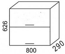 В800Г Шкаф навесной горизонтальный "Эра" 3339