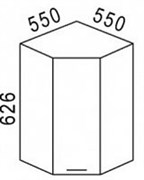 ВУ550 Шкаф навесной угловой (Эра) 3349