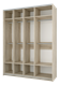 Шкаф - купе "Fortune 15" 1800_400/400/400/600 (Мебелони) 2750
